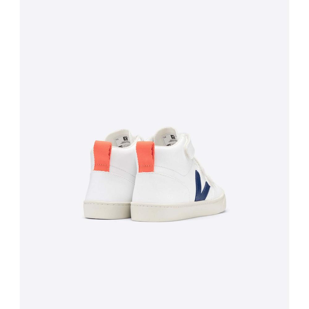 Veja V-10 MID CWL Dječje Cipele White/Blue/Orange | VEJA723-HR