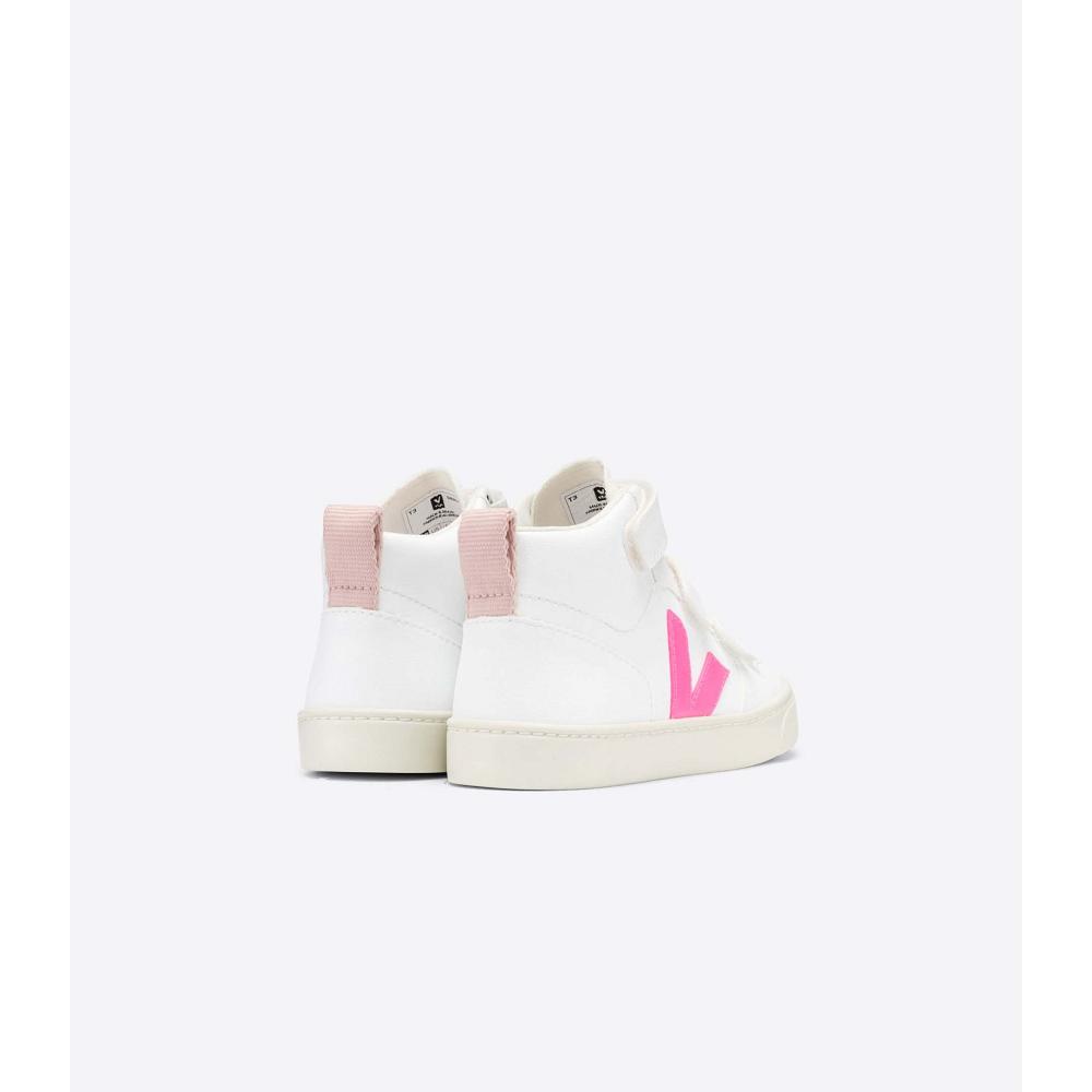 Veja V-10 MID CWL Dječje Cipele White/Pink | VEJA725-HR