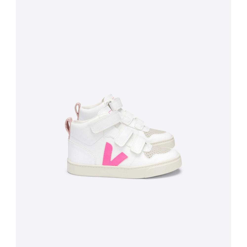 Veja V-10 MID CWL Dječje Cipele White/Pink | VEJA725-HR