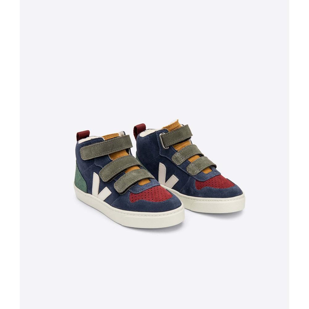 Veja V-10 MID FURED SUEDE Dječje Cipele Plave | VEJA687-HR