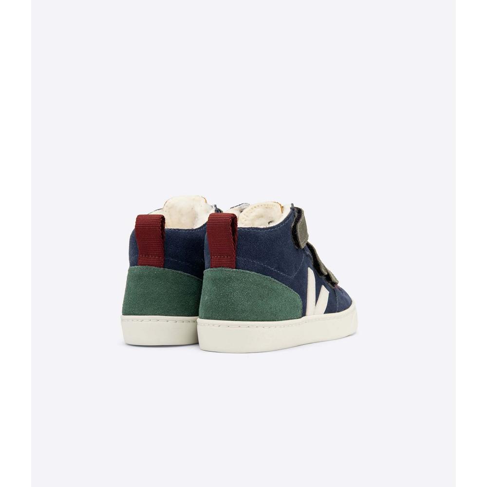 Veja V-10 MID FURED SUEDE Dječje Cipele Plave | VEJA687-HR