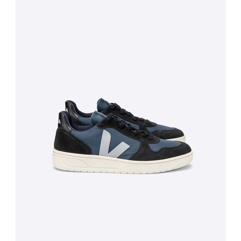 Veja V-10 RIPSTOP Muške Tenisiće Black/Blue | VEJA227-HR