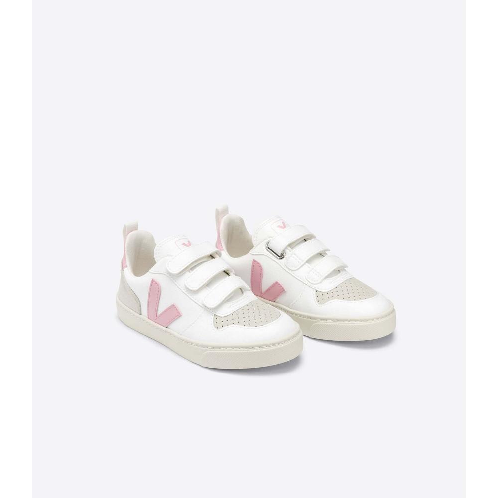 Veja V-10 STRAPS CWL Dječje Cipele White/Pink | VEJA728-HR