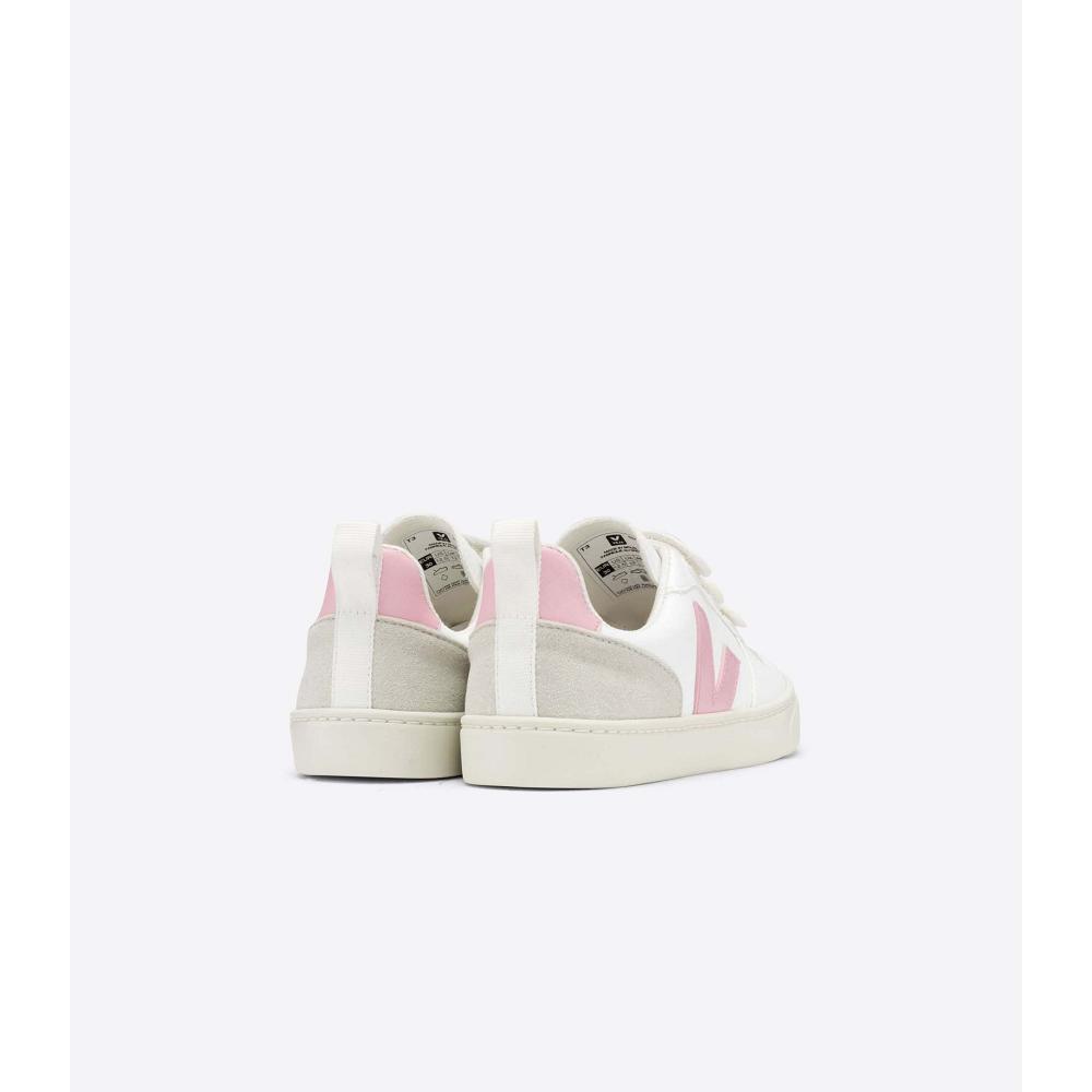 Veja V-10 STRAPS CWL Dječje Cipele White/Pink | VEJA728-HR