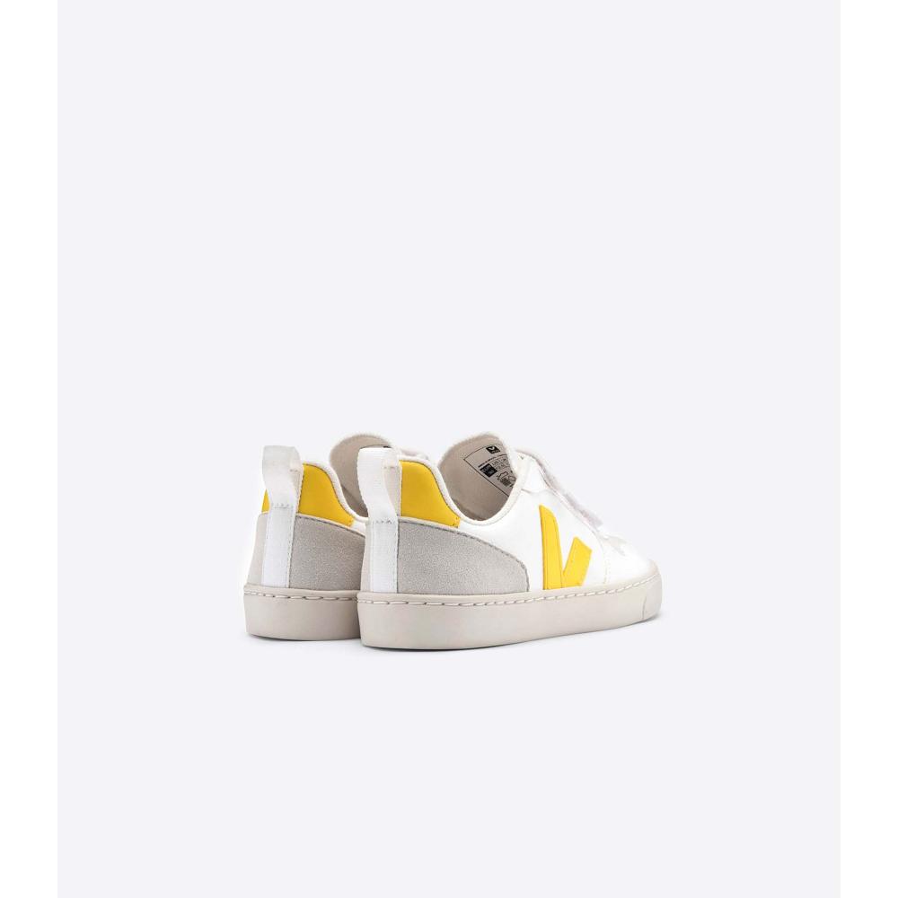 Veja V-10 STRAPS CWL Dječje Cipele White/Orange | VEJA729-HR