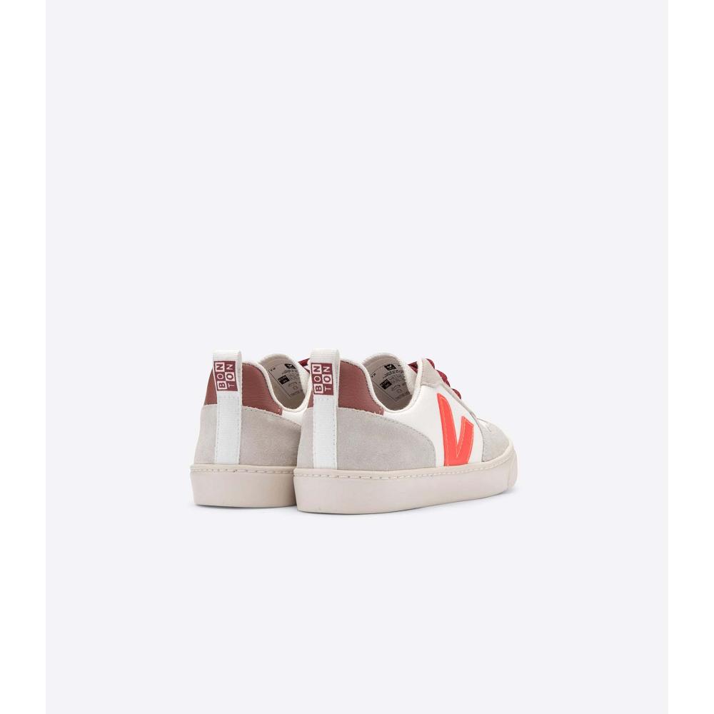 Veja V-10 VEJA X BONTON Dječje Cipele White/Orange | VEJA672-HR