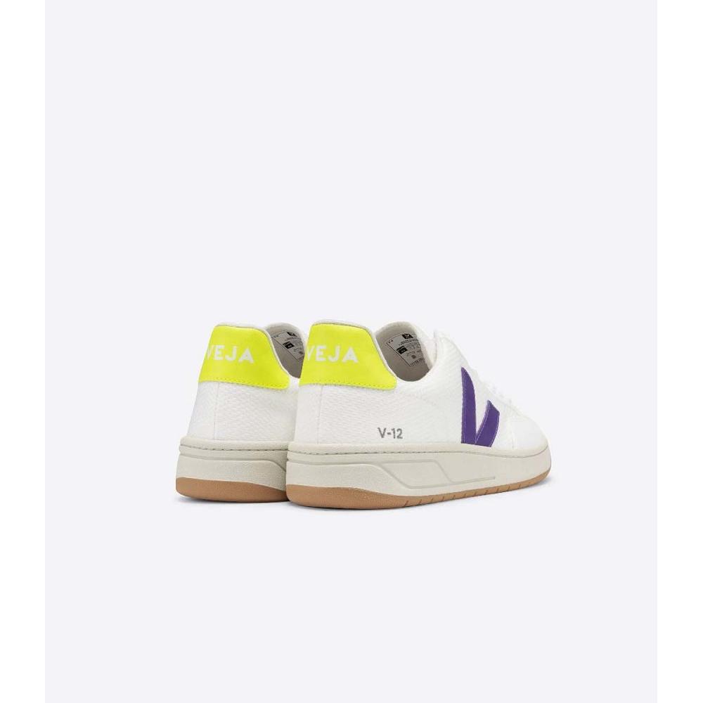 Veja V-12 B-MESH Ženske Cipele White/Purple | VEJA508-HR