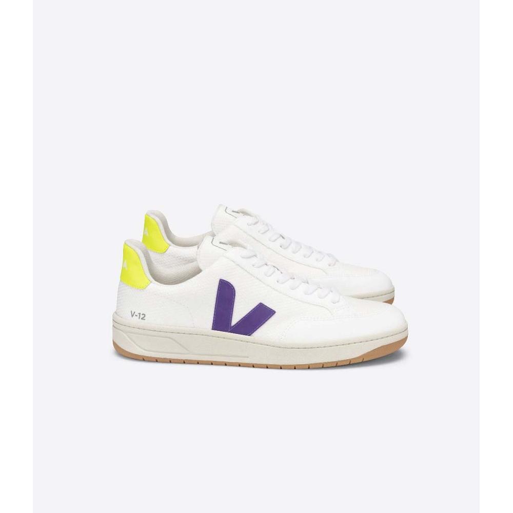 Veja V-12 B-MESH Ženske Cipele White/Purple | VEJA508-HR