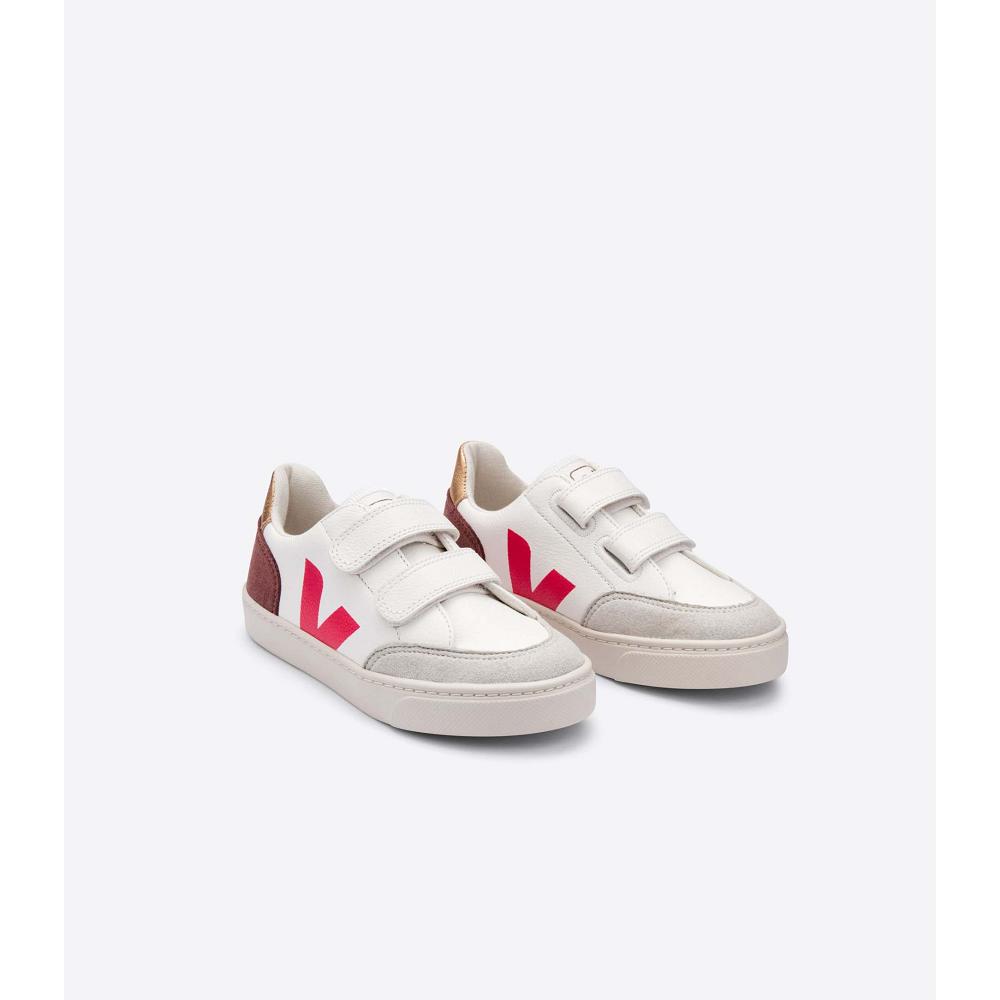 Veja V-12 CHROMEFREE Dječje Cipele White/Orange | VEJA675-HR