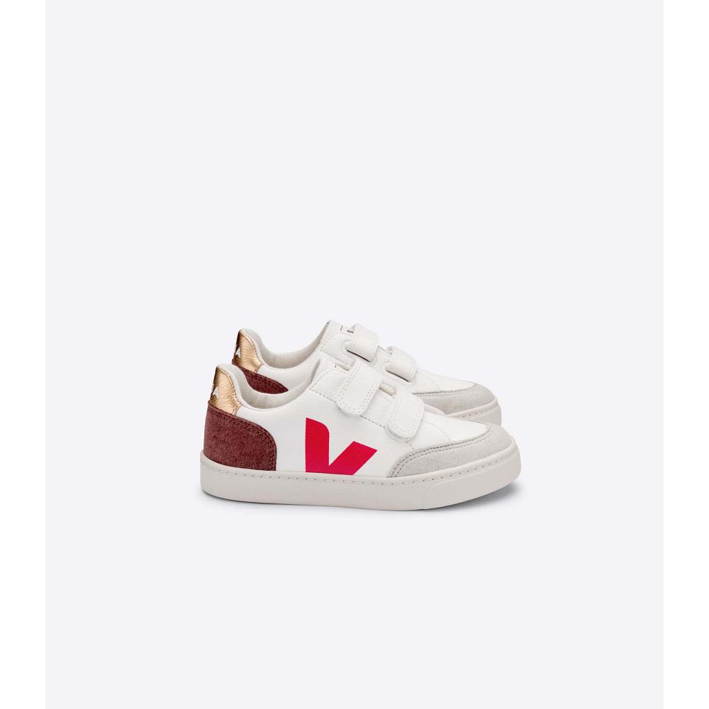 Veja V-12 CHROMEFREE Dječje Tenisiće White/Red | VEJA812-HR