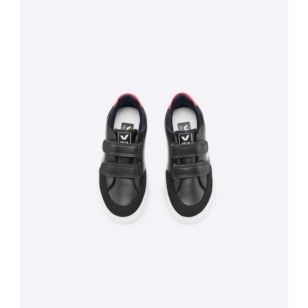 Veja V-12 LEATHER Dječje Tenisiće Black/White | VEJA797-HR