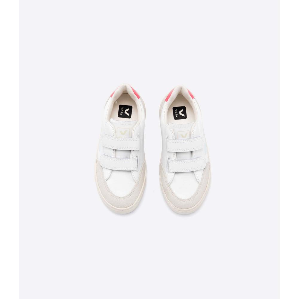 Veja V-12 LEATHER Dječje Tenisiće White/Beige | VEJA805-HR