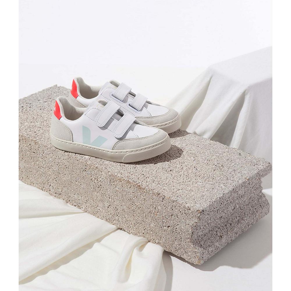 Veja V-12 LEATHER Dječje Tenisiće White/Beige | VEJA805-HR