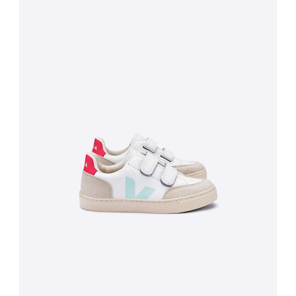 Veja V-12 LEATHER Dječje Tenisiće White/Beige | VEJA805-HR