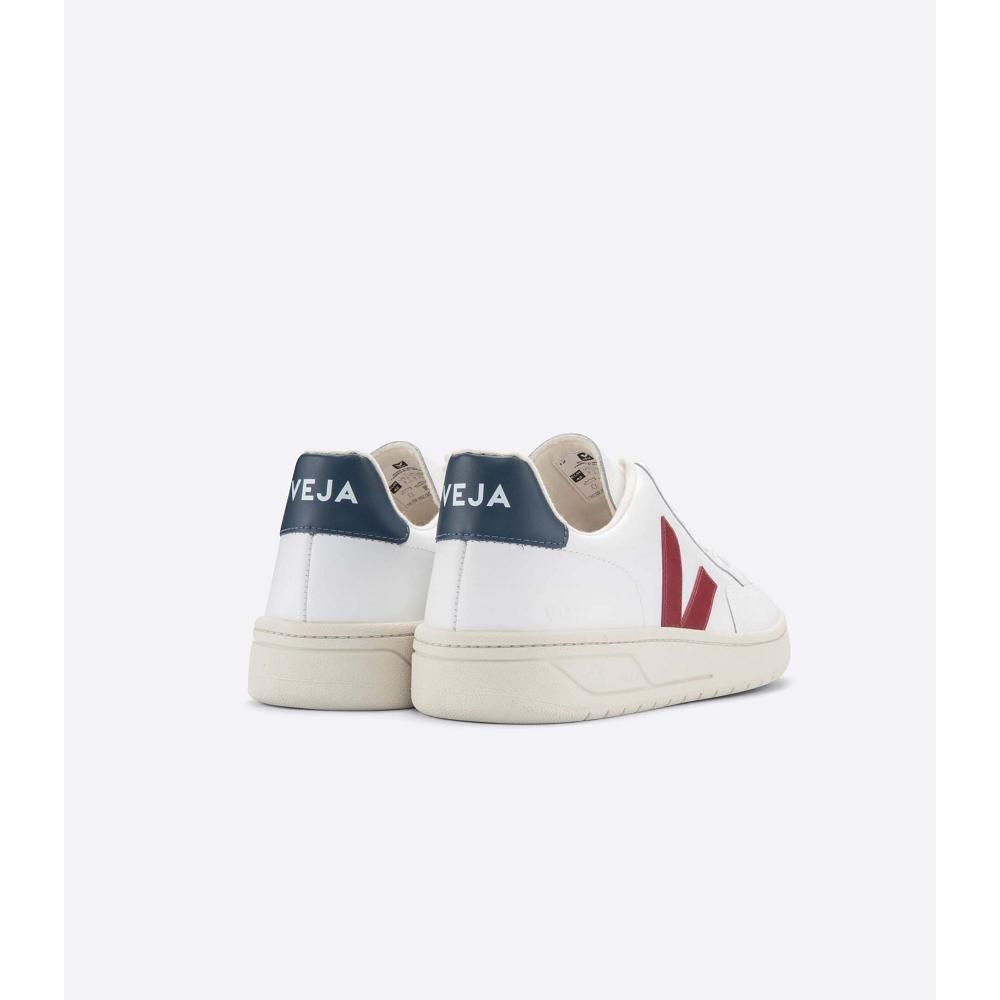 Veja V-12 LEATHER Muške Tenisiće White/Red | VEJA242-HR