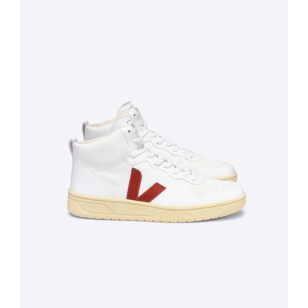 Veja V-15 CWL Ženske Visoke White/Red | VEJA272-HR