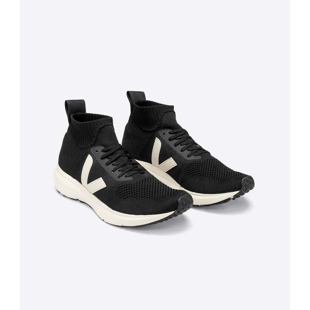 Veja V-KNIT RICK OWENS MID Muške Cipele Crne | VEJA189-HR