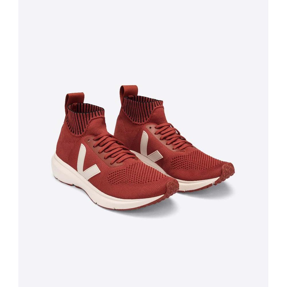 Veja V-KNIT RICK OWENS MID Muške Cipele Crvene | VEJA190-HR