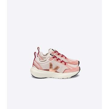 Veja CANARY ELASTIC LACE Dječje Tenisiće Beige/Pink | VEJA647-HR