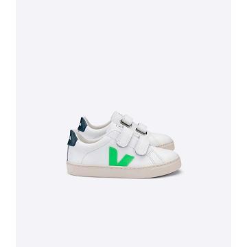 Veja ESPLAR LEATHER Dječje Tenisiće White/Green | VEJA743-HR