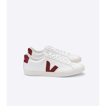 Veja ESPLAR LEATHER Muške Tenisiće White/Red | VEJA205-HR