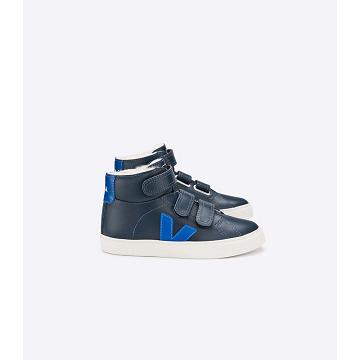 Veja ESPLAR MID FURED LEATHER Dječje Visoke Blue/Navy | VEJA618-HR