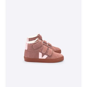 Veja ESPLAR MID FURED SUEDE Dječje Cipele Roze | VEJA686-HR