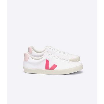 Veja ESPLAR SE CANVAS Ženske Cipele White/Orange/Pink | VEJA440-HR