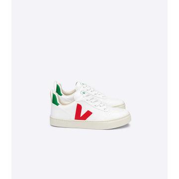 Veja V-10 LACES CWL Dječje Cipele White/Red | VEJA719-HR