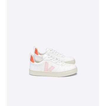 Veja V-10 LACE CWL Dječje Cipele White/Orange | VEJA717-HR