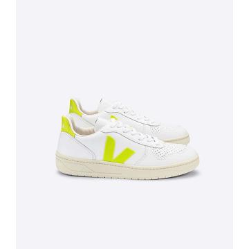 Veja V-10 LEATHER Ženske Tenisiće White/Mint | VEJA574-HR