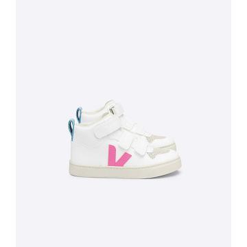 Veja V-10 MID CWL Dječje Visoke White/Blue/Pink | VEJA633-HR