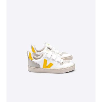 Veja V-10 STRAPS CWL Dječje Cipele White/Orange | VEJA729-HR