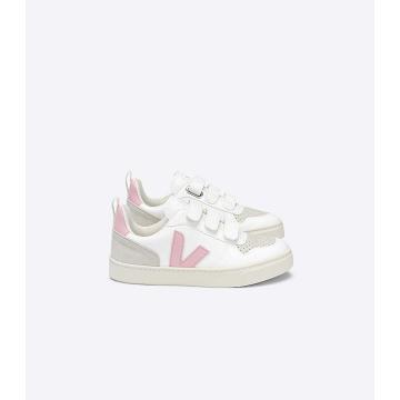 Veja V-10 STRAPS CWL Dječje Tenisiće White/Pink | VEJA786-HR